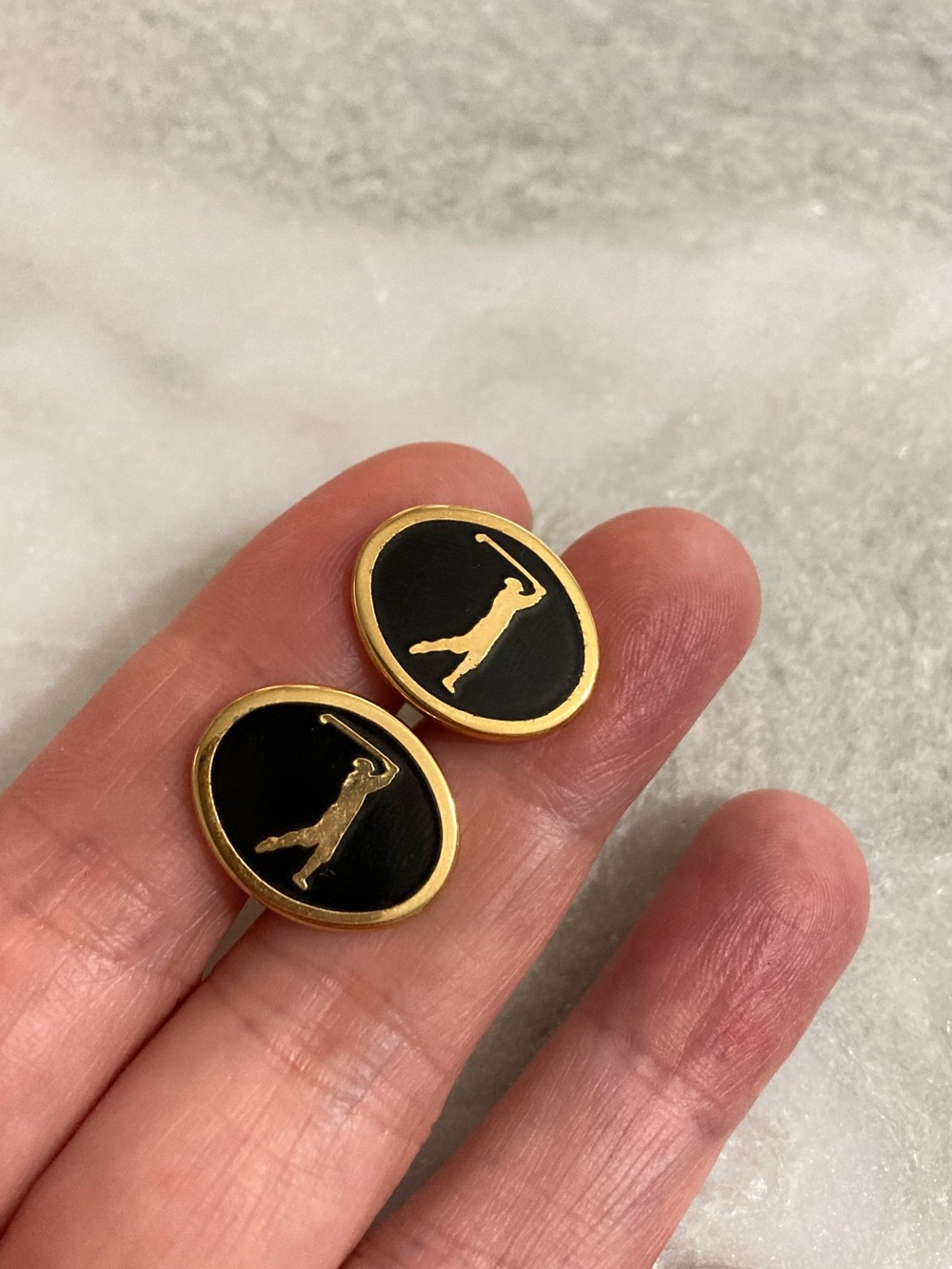 Dior Golf Motif Cuff Links Vintage